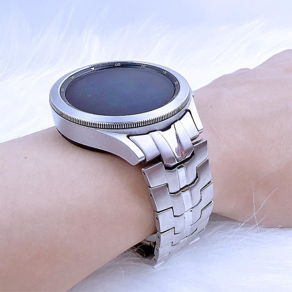 Klockarmband i rostfritt stål för Galaxy Watch4/5/6 40mm 44mm/Watch6 Classic 43mm 47mm/ Watch 5 Pro 45mm