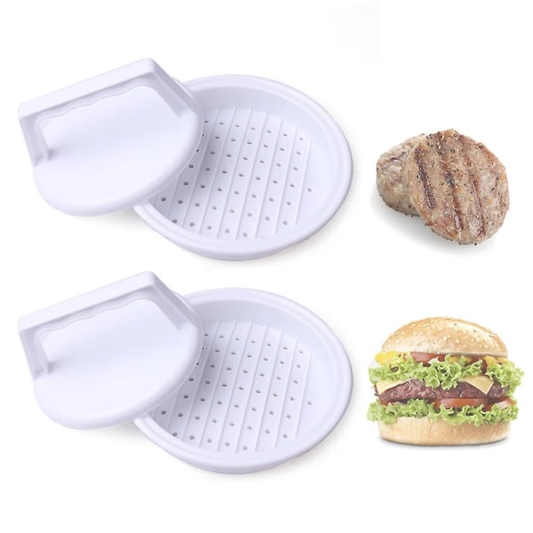 Plast hamburgerköttpress - multifunktionell form för köttfärsbiffar, perfekt för picknick och grillning