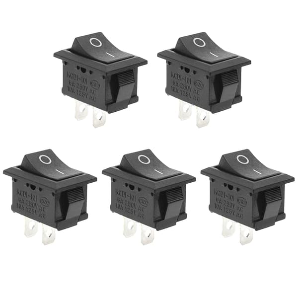 10 st On/Off båtrockerswitch 5 st 2 stift position Snap 12V 110V 250V QTEATAK