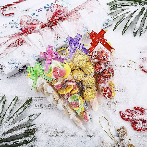 100 stk. klare kjegleposer, 30 x 16 cm cellofan godteposer, poser for søte snacks
