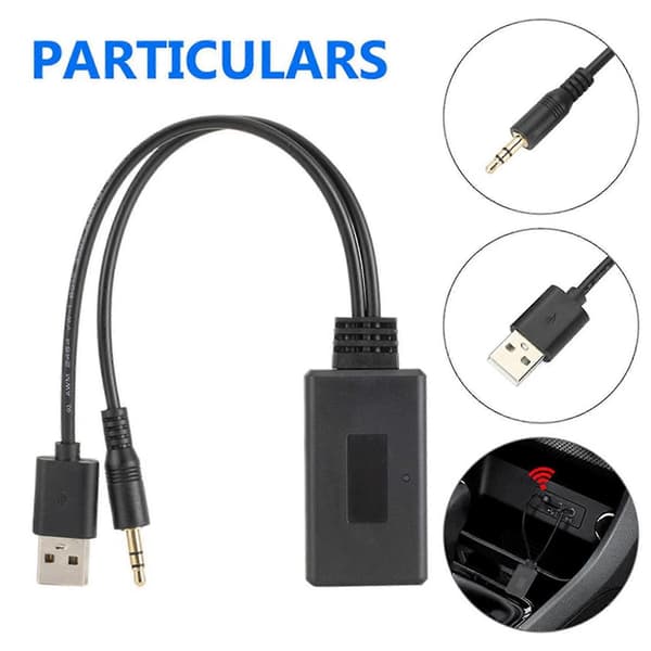 2 stk. Bluetooth Adapter Modul Universal Bil USB Aux 3.5MM Jack Trådløs Bluetooth Håndfri Stereo Audio Musik Adapter