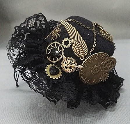 Mini Steampunk Rund Hatt for Kvinner
