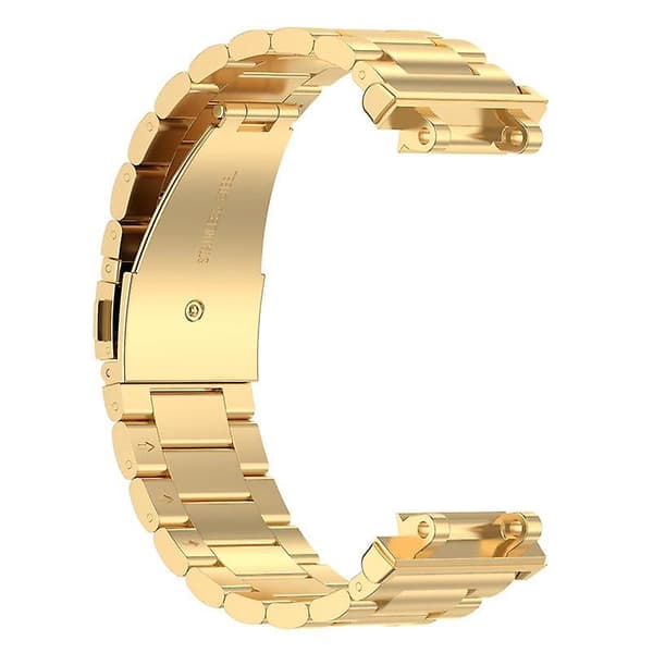 Tre-perle rustfrit stål armbånd til Huami Amazfit T-Rex 2, med foldbart spænde