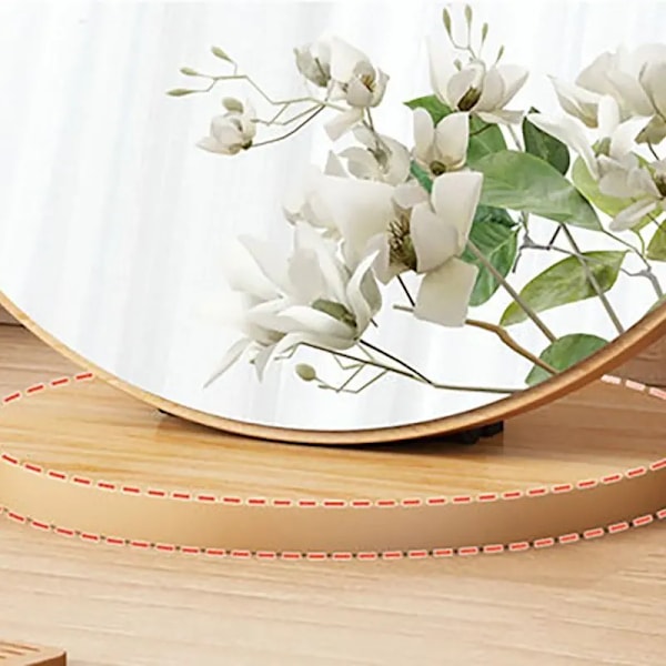 1 st stilren och mångsidig smink spegel för kvinnor - Perfekt för sovrum, omklädningsrum och resor - Presenttips 30cm