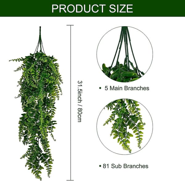 6 Bunter Kunstig Silke Eukalyptusstilker, demonterbar Sølv Dollar Eukalyptus Hanging Green