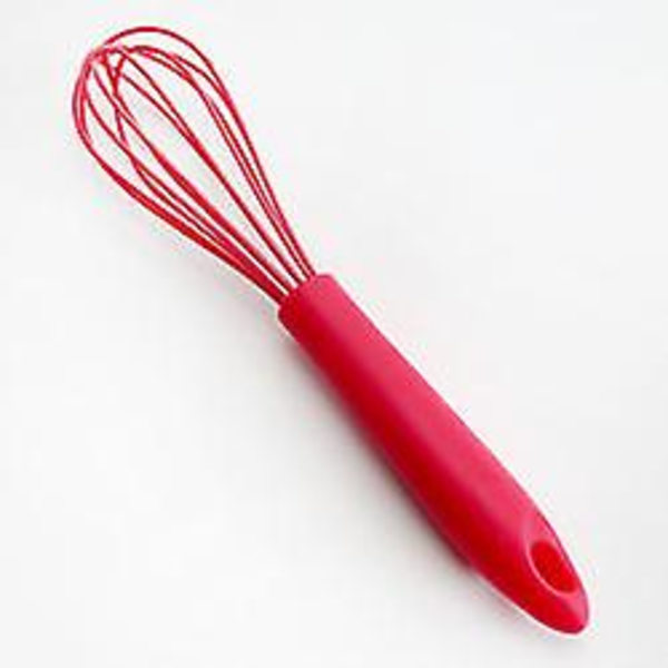 Silikonvisp, tykk rustfri ståltråd inni - Varmebestandige kjøkkenvisper for non-stick kokekar, ballong eggvisp for visping