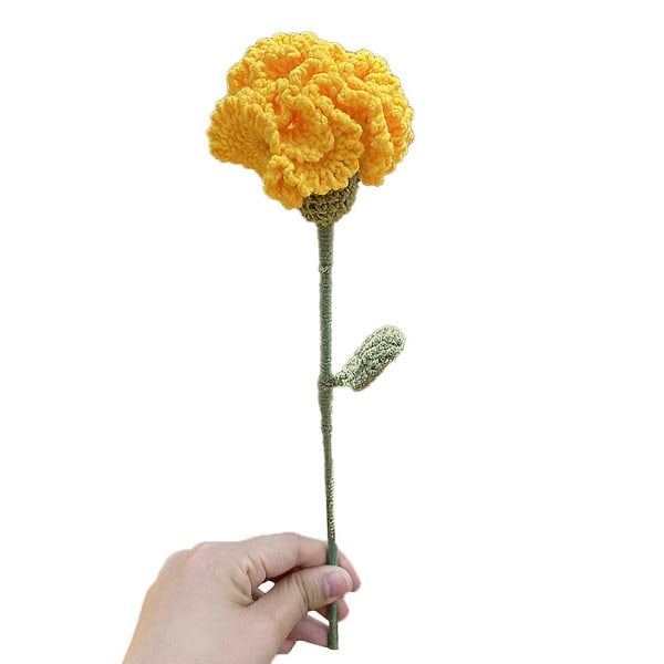 Konstgjorda blommor nejlikor födelsedagspresenter, för alla hjärtans dag bröllopsdag födelsedag unika dejtingpresenter yellow