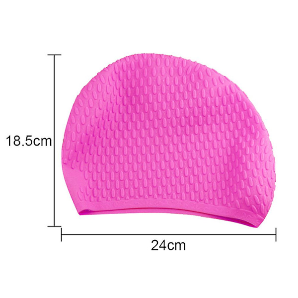 Badehætte Silikone Elastisk Vanddråbehætte Til Mænd Og Kvinder Pink