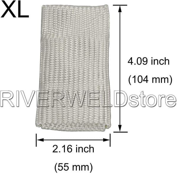 Tig Finger Handsker til Svejsning, Varmebeskyttelse til L og XL Fingre, 2 stk.