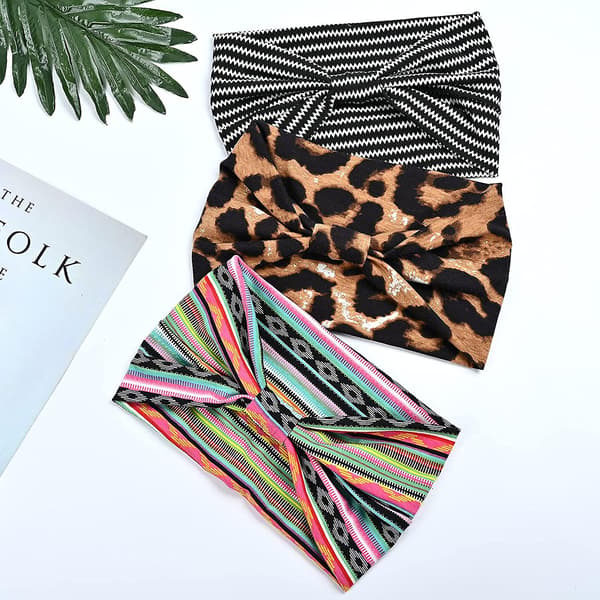 Brede Hodebånd Elastisk Hodebånd Hårbånd Blomstrete Blomster Yoga Hode Skjerf Wraps