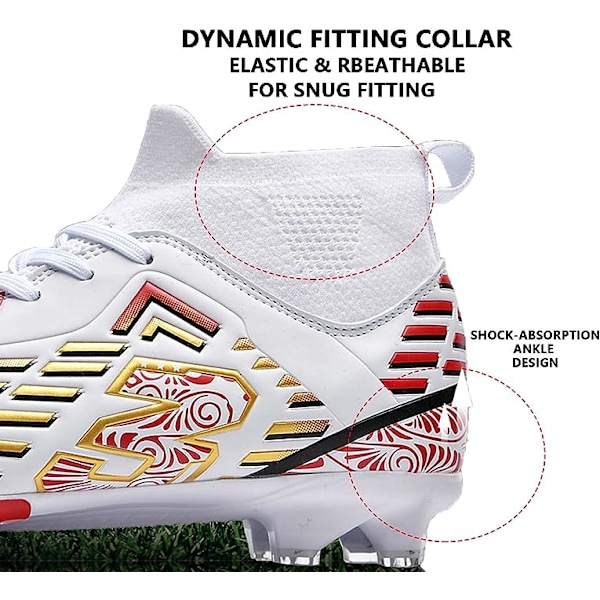 Herr Athletic Outdoor Indoor Bekväma Fotbollsskor Pojkar Fotboll Student Dobbar Sneakerskor Hög Greppkraft blue EU44
