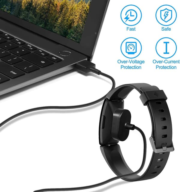Opladerkabel til Fitbit Inspire Hr og Fitbit Inspire Smartwatch, (3.3ft/100cm)