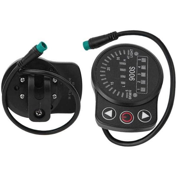 Cykel Display Meter, KT-900S Plastik Elektrisk LED Display Meter med Vandtæt Stik til Cykel Modifikation