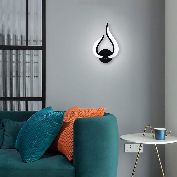 Moderna LED-vägglampor, svarta badrumsvägglampor 9w badrumslampor för sminkbelysning (6000k)-1370
