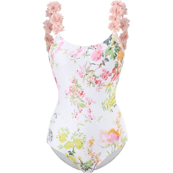 Eldel Badedrakt for Kvinner, Hel Badedrakt, Tettsittende Retro Trykk S 06 Pink