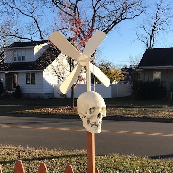 Til Hjem og Have Kranie Festartikler Udendørs Dekorationer Metal 3d Halloween Resin Jern Unikke Gaver black