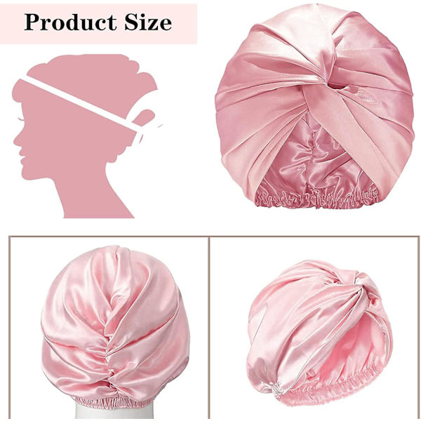 2 stk. Dame Turban Hue Snoet Fletning Hovedbeklædning Sovende Hue Hovedtørklæde Beanie Hår Gave
