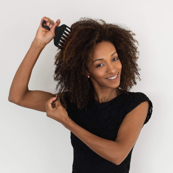 2 Stykker Hår Pick Afro Kam Dobbelt Næve Pick Stor Og Lille Plastik Afro Pick Kam Filtre Ud Paryk Fletning Pick Hår Løfte Kam Hår Styling Værktøj Til Kvinder