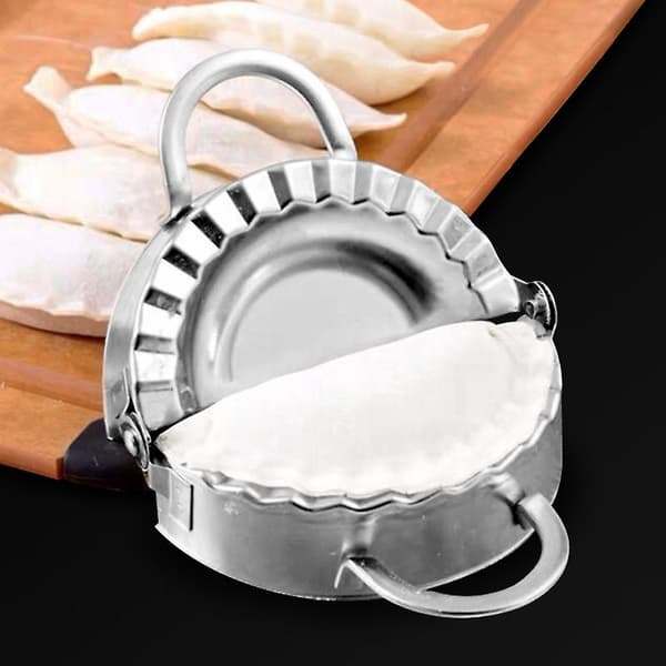 Dumplingpresse i rustfritt stål, form - Wontonform, enkelt verktøy for dumplingdeig, stempelkutter, bakverkpai