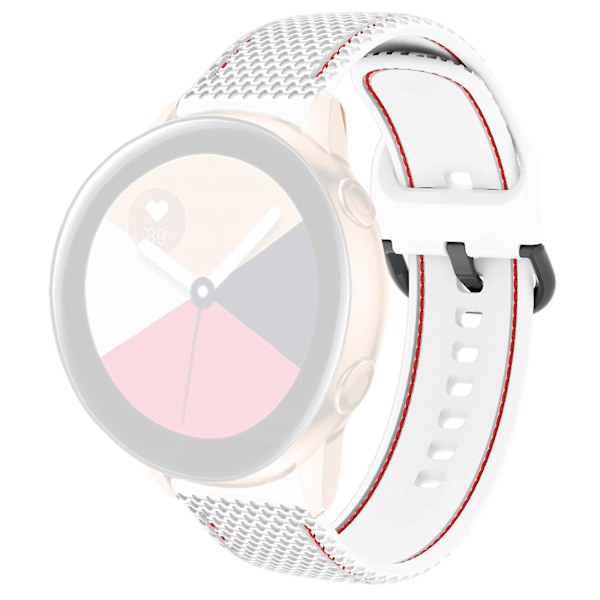 Silikoninen Ompelelinjainen Vaihtoranneke Samsung Galaxy Watch 5 40mm/44mm /Watch 5 Pro 45mm -kelloon White