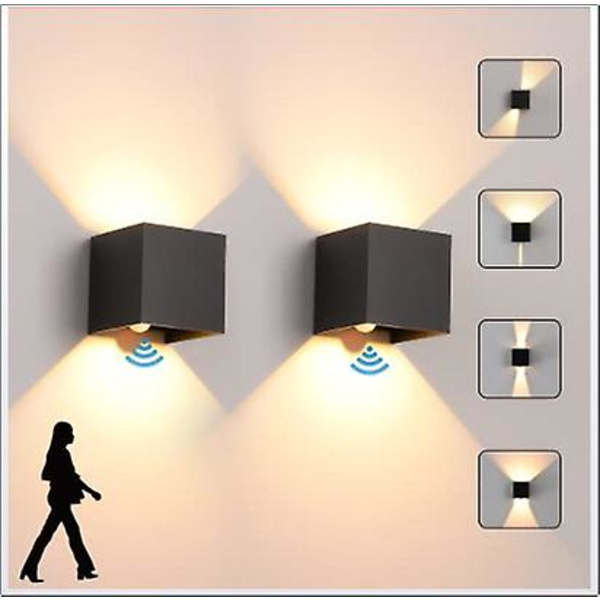 LED-vägglampa, justerbar dekorativ vägglampa, vattentät LED-vägglampa för hemväggdekoration, trädgårdsgång, gårdsplan