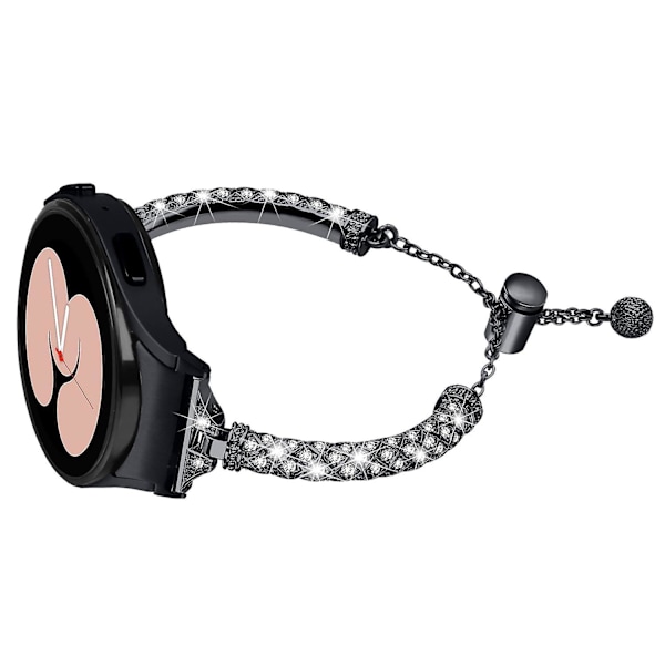 Metallklockarmband för Samsung Galaxy Watch 6 40mm 44mm, Koppararmband med kontakt Black