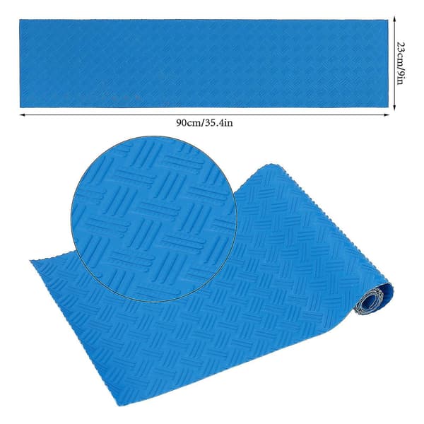 Simbassängsstegematta halkfri pooltrappsplatta-medium simbassängsmatta säkerhetsfoder för simbassängsfoder och trappskydd blue polka dots