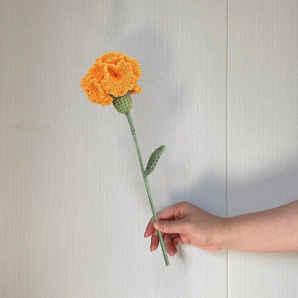 Konstgjorda blommor nejlikor födelsedagspresenter, för alla hjärtans dag bröllopsdag födelsedag unika dejtingpresenter orange