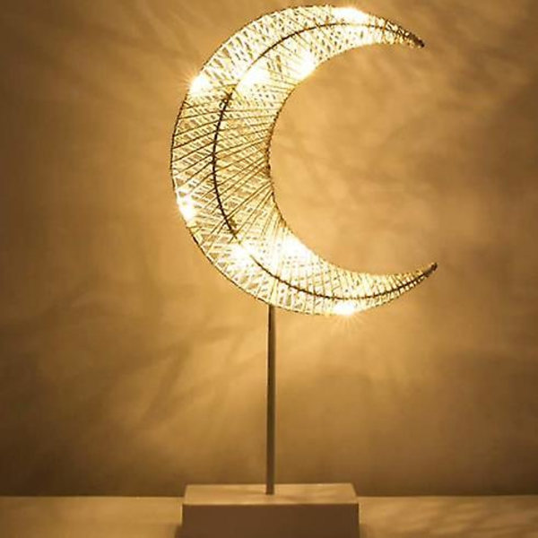 LED Stjerne Rattan Hul Form Bordlampe Juledekoration size6