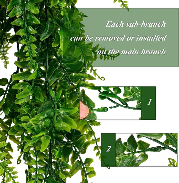 6 Bunter Kunstig Silke Eukalyptusstilker, demonterbar Sølv Dollar Eukalyptus Hanging Green