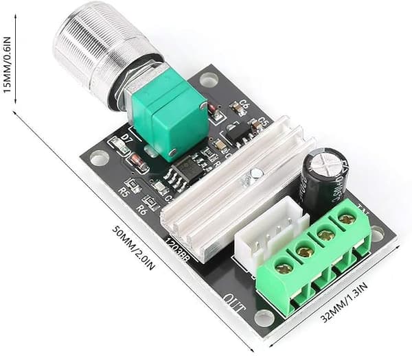 DC Motor Hastighetskontroller, Børstet PWM Motor Hastighetskontroller DC 6V 12V 24V 3A PWM Motor Hastighetskontroll Reversibel Kontroller Regulator med Bryter