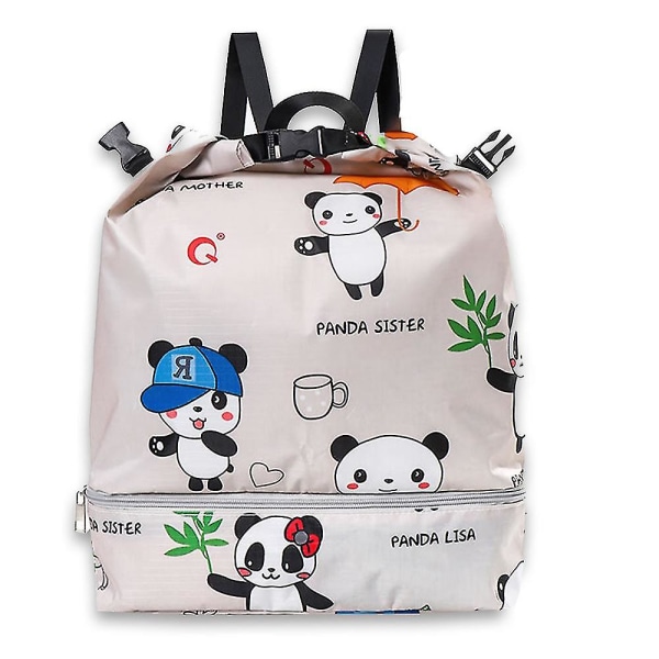 Barnens simväska, dragsnöre ryggsäck för barnväskor för flickor Mini gymdans strand simreseväska Panda