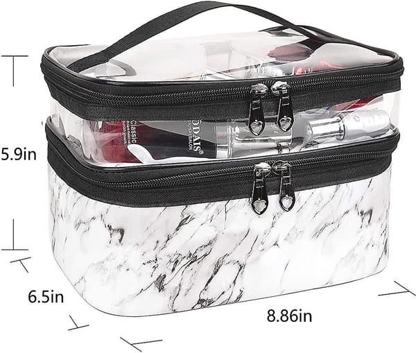 Makeup Tasker Dobbelt Lag Rejse Kosmetiktasker Makeup Organizer Toilet Tasker