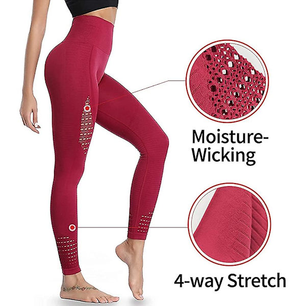 Yoga Leggings Dam Sporttights Sportbyxor Sport Leggins Långa Hög Midja Style 5