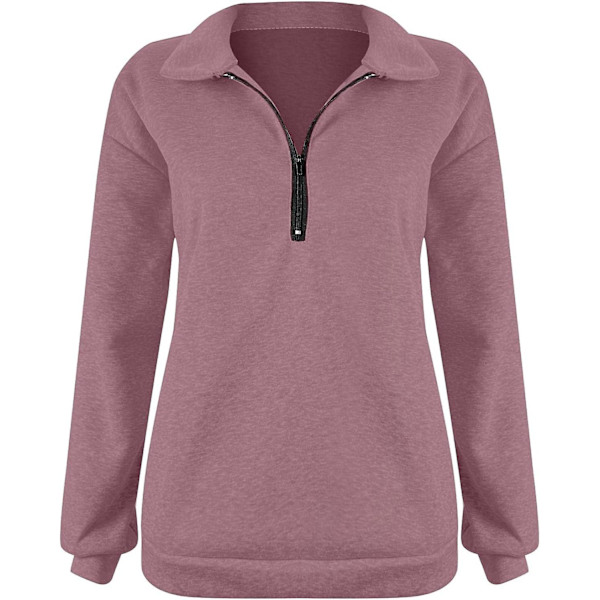 Naisten syksyn collegepaidat, Oversized puolivetoketjullinen pitkähihainen collegepaita, neljännesvetoketjullinen trendikäs huppari, asuja teineille m0 watermelon Red X Large