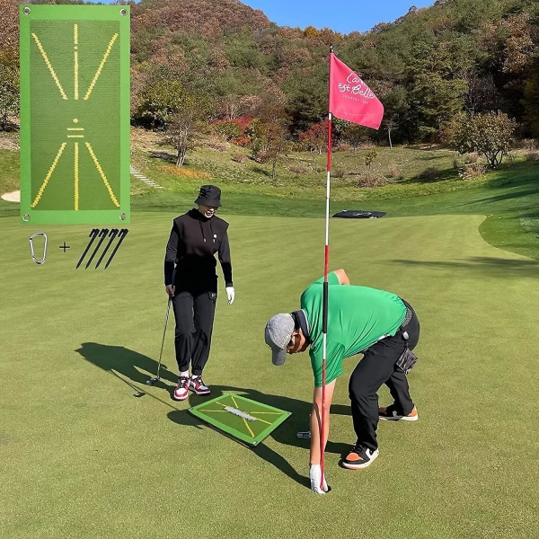 Golfträningsmatta för svingdetektering Batting Premium Golf Impact Mat Path Feedback Golfträningsmattor Träningshjälp Utrustning Avancerad Golfträff Ma