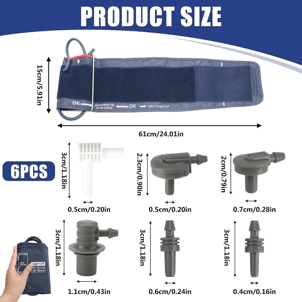 Extra stor blodtrycksmanschett 22-52 cm kompatibel med Omron-monitorer för hemmabruk