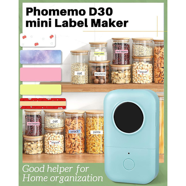 Label Maker D30 2021 Bærbar Trådløs Forbindelse Labelprinter Green