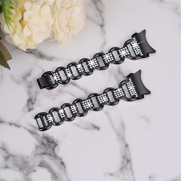Sømløs metallklokkereim for Samsung Galaxy Watch 5 Pro 45mm/Watch 5 Active 40mm/44mm Hurtigutløser Black