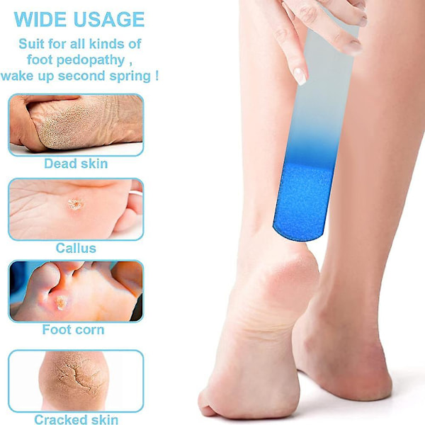 2 stk. Glasfodfil Pedicure Rasp Død Hud Fjerner Hård Hud Knyster Grov Hård Hud Fjerner style 2