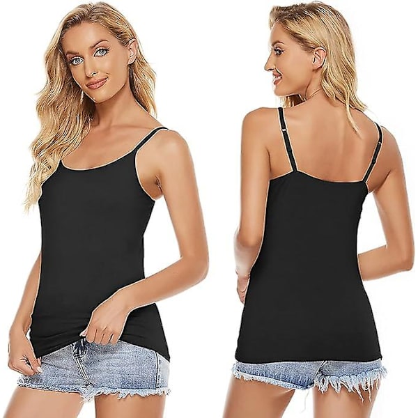 5 stk Basic Camisole Justerbar Camisole Spaghettirem Tanktop Til Kvinder Og Piger (stor