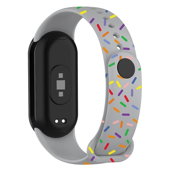 För Xiaomi Smart Band 8 Watch Färgglad Dot Replacement Armband Grey