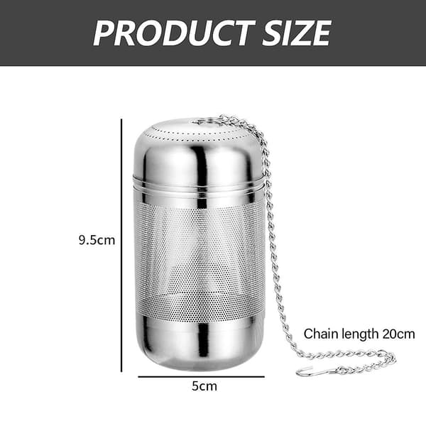 Stor teinfuser för löst te & kryddinfuser för matlagning, extra fint nätstort tesil för löst te L