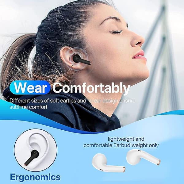 Trådløse ørepropper, Bluetooth 5.0 øretelefoner, Ladeetui, Parring for Airpod Apple Android Iphone black