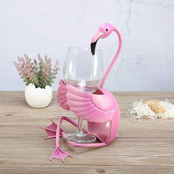 Too-arts Flamingo Vinflaskhållare Vinställ Metallskulptur Hemhantverk Dekoration