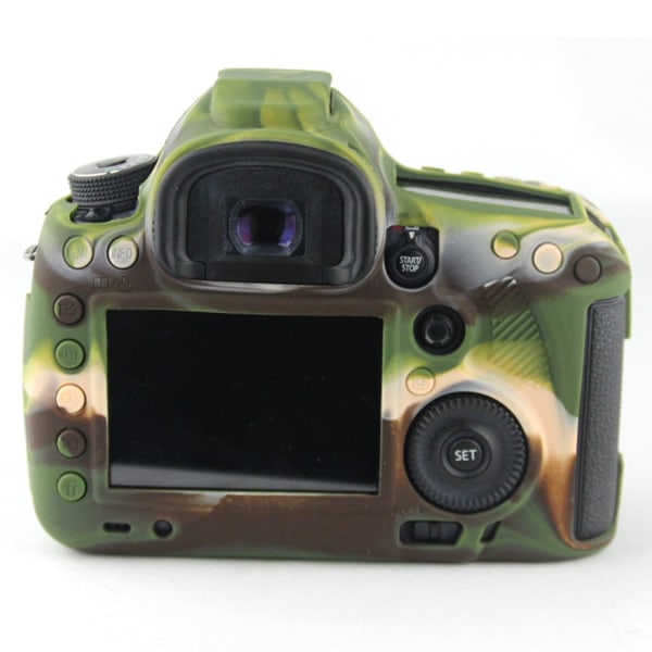För Canon EOS 5D Mark III/5DS/5DRS Silikon Flexibelt cover case Camouflage