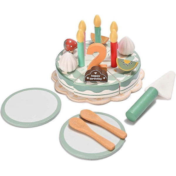 Leikkikeittiön tarvikkeet Puinen vatkainsetti Leikkiruokasarjat Lasten keittiöroolileikkeihin Lelu Sekoitin Leivo Keksit Leikkisetti Ruoanlaitto Keittiölelut Birthday Cake Set