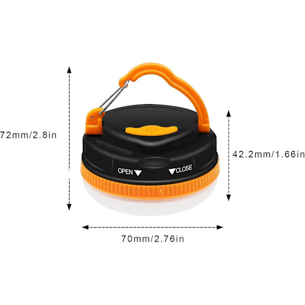 Mini Campinglampa, 5 lägen Sos Campingljus Vattentät Bärbar Tältlampor, Nödcamping Lykta För Utomhus Vandring Camping [energiklass A+]
