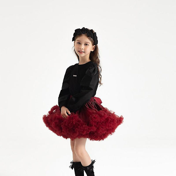 Lush liten baby flickor tutu kjol för barn barn puffig tyll kjolar för flicka nyfödd fest prinsessa flicka kläder 1-15 år White 7t