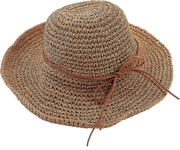 Dame Bredskyggede Kasketter Foldbar Sommer Strand Sol Stråhatte Style 2